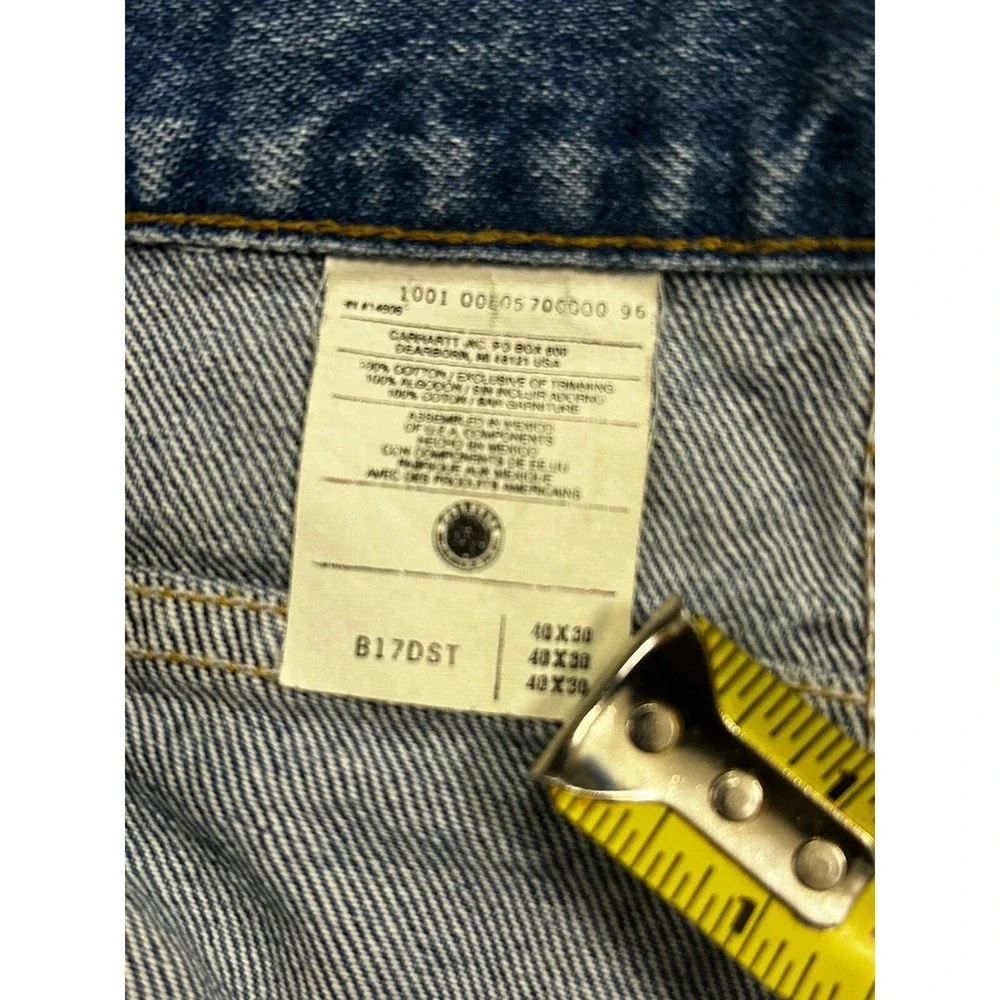 Carhartt B17 DST Tapered Leg‎ Jeans Men Size 39x29 Relaxed Fit Work Cotton